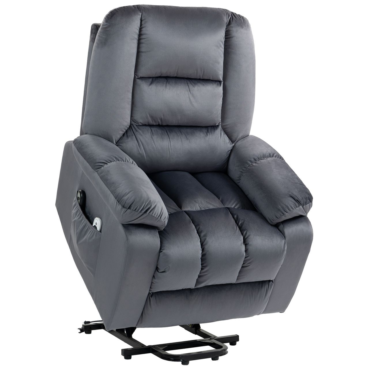 HOMCOM Fernsehsessel mit Aufstehhilfe Elektrisch Relaxsessel mit Massagefunktion