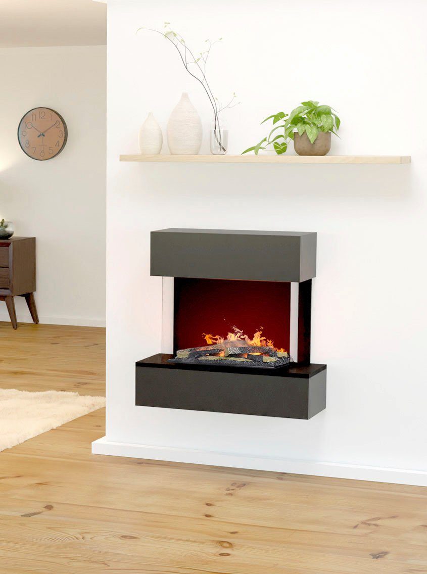 GLOW FIRE Elektrokamin Hölderlin Sims, Wasserdampfkamin mit 3D Feuer mit integriertem Knistereffekt