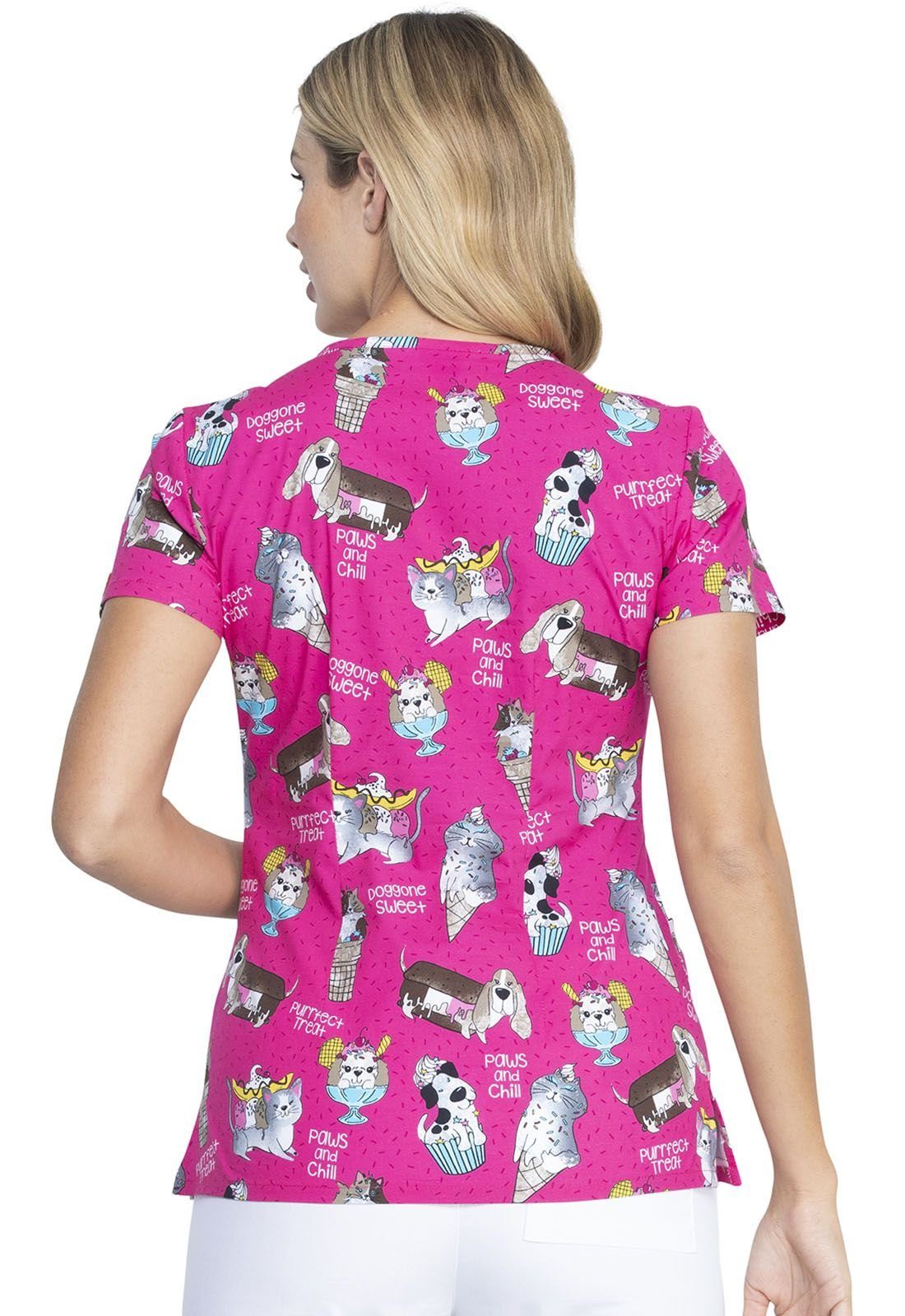 Dickies Funktionsbluse Bunt bedruckter Damen Kasack 
