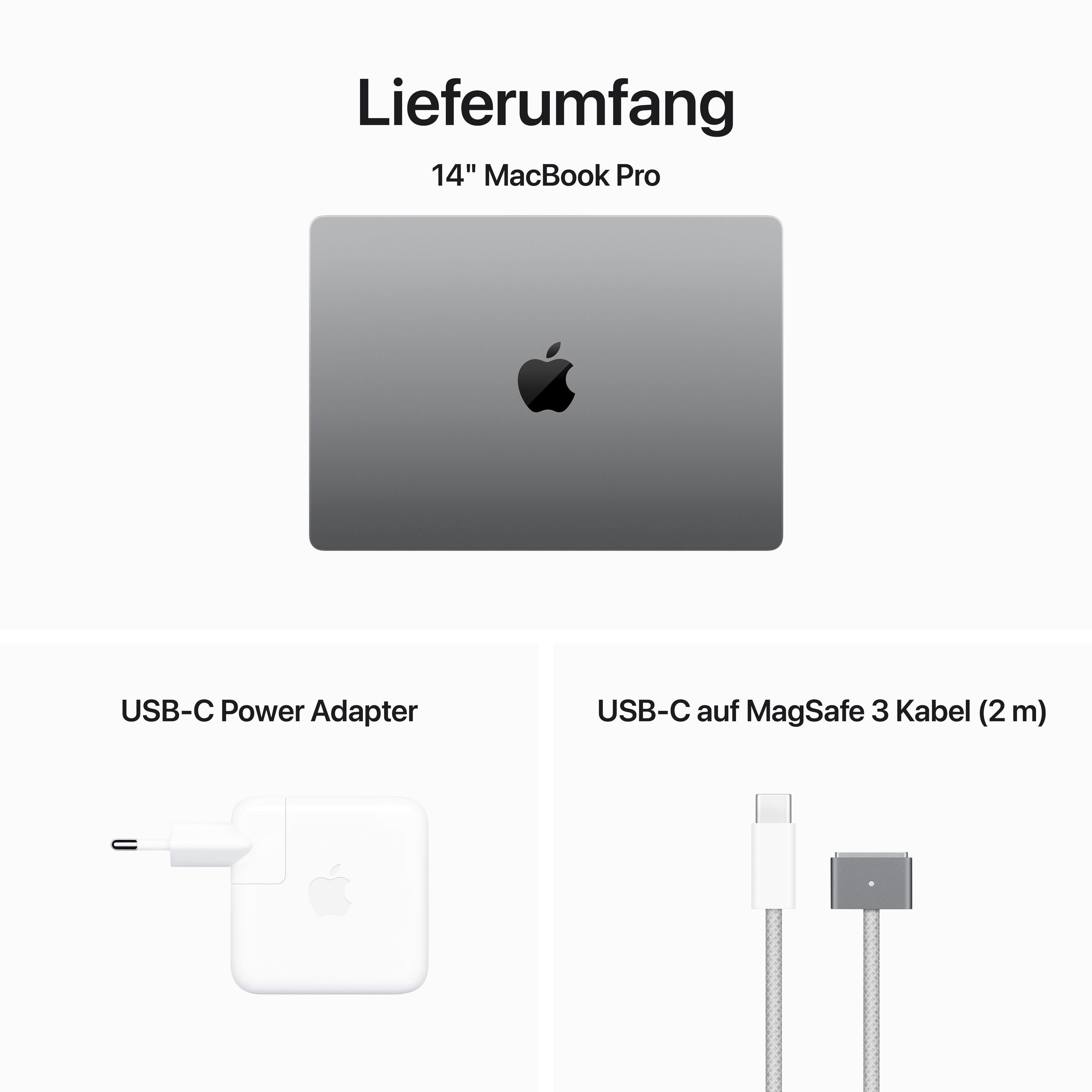Apple MacBook Pro 14'' Notebook (35,97 cm/14,2 Zoll, Apple M3, 10-Core GPU, 512 GB SSD)