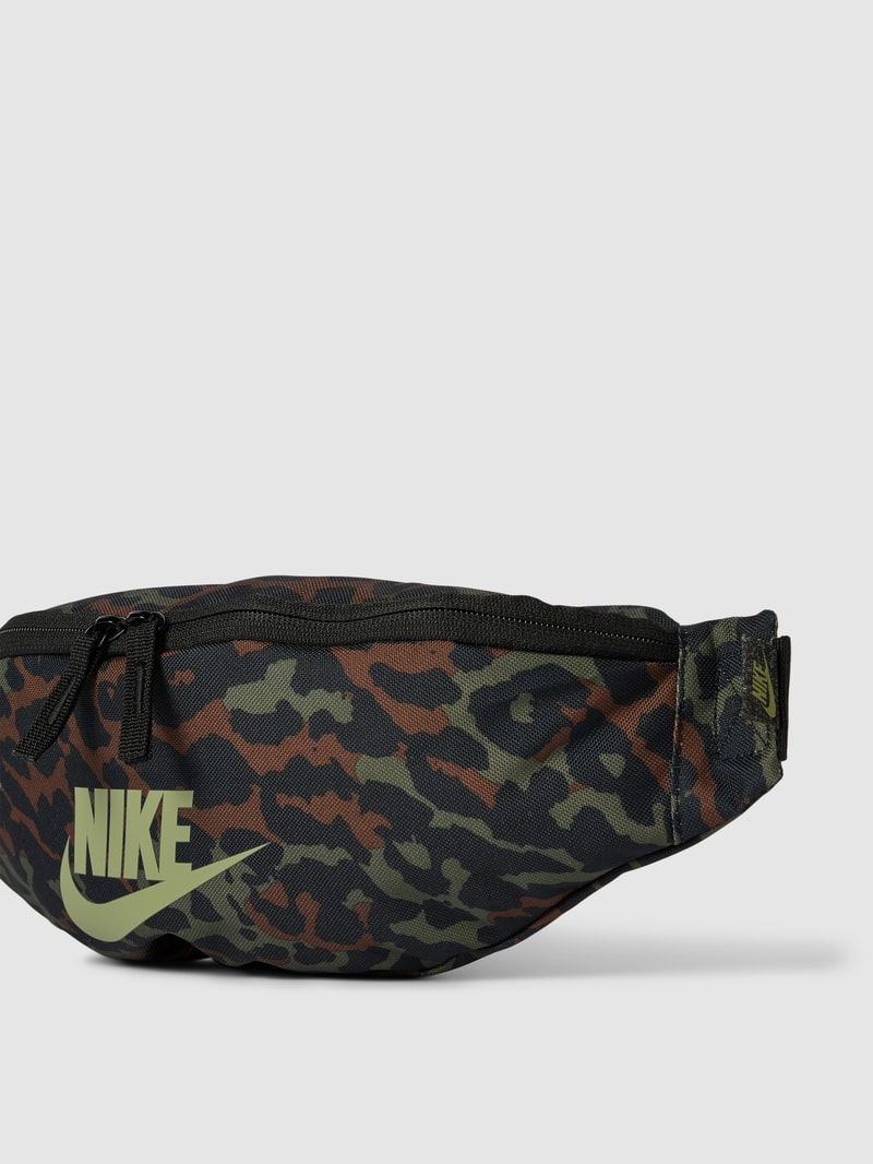 Bauchtasche mit Logo-Print in schwarz
