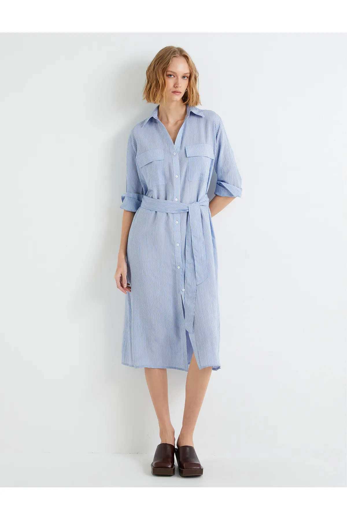 Koton  Kleid - Blau - A-Linie