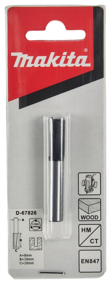 Freză de canelat Makita Accessories D-67826 10 x 19 mm S8