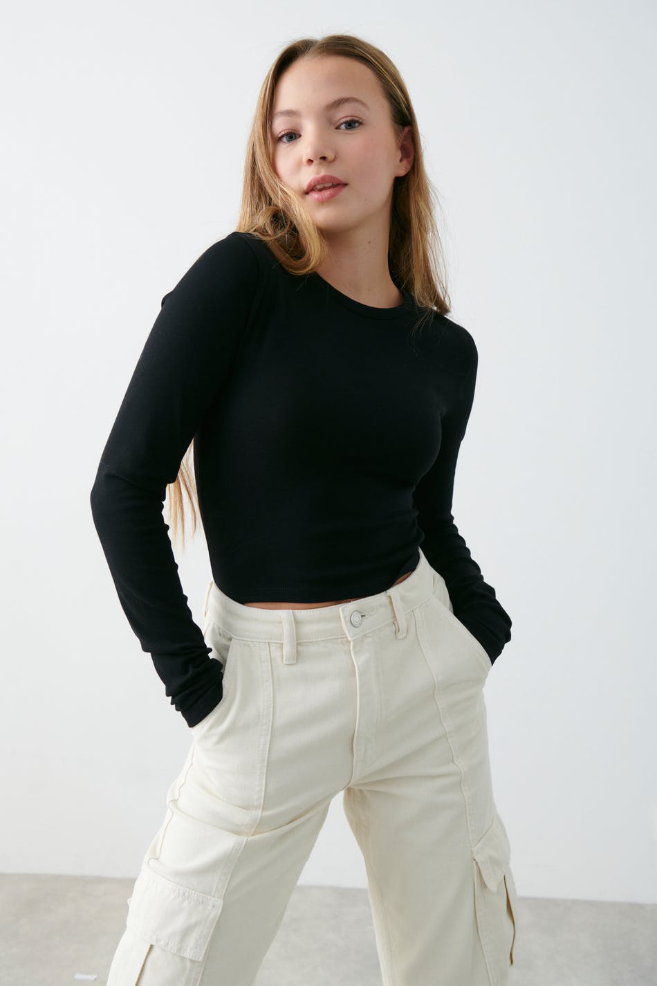 Y basic long sleeve top