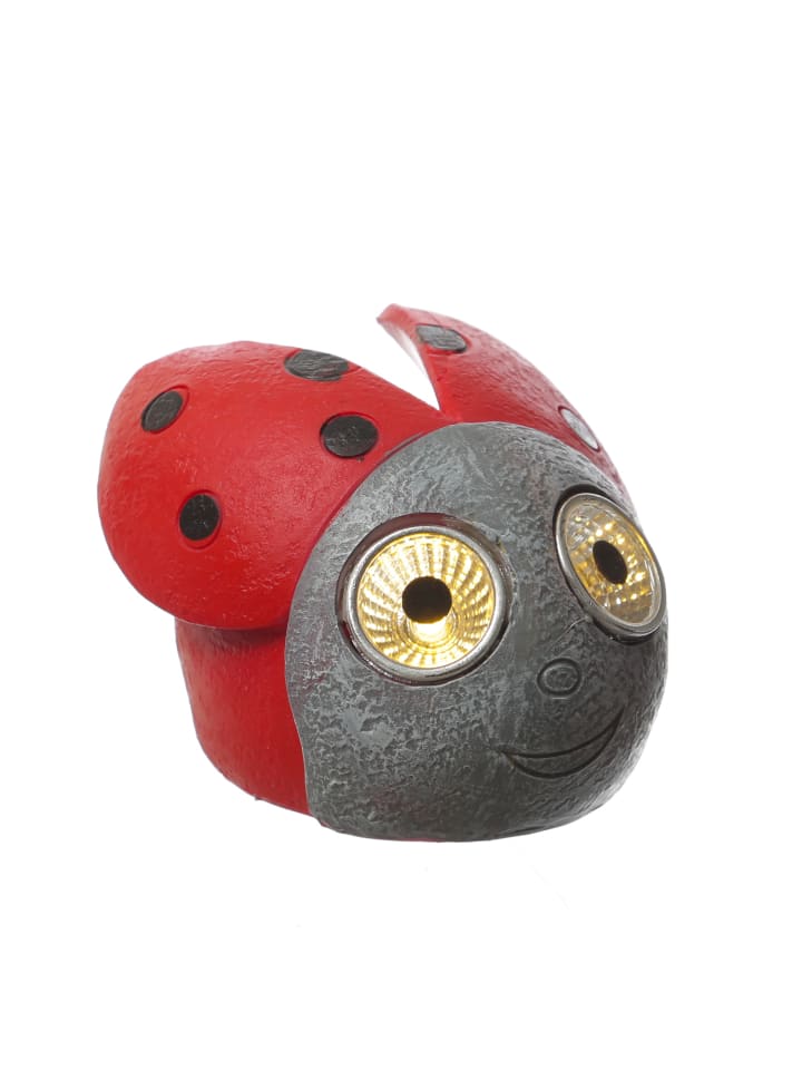 MARELIDA LED Solar Marienkäfer Gartenfigur D: 9cm in rot günstig kaufen onesize