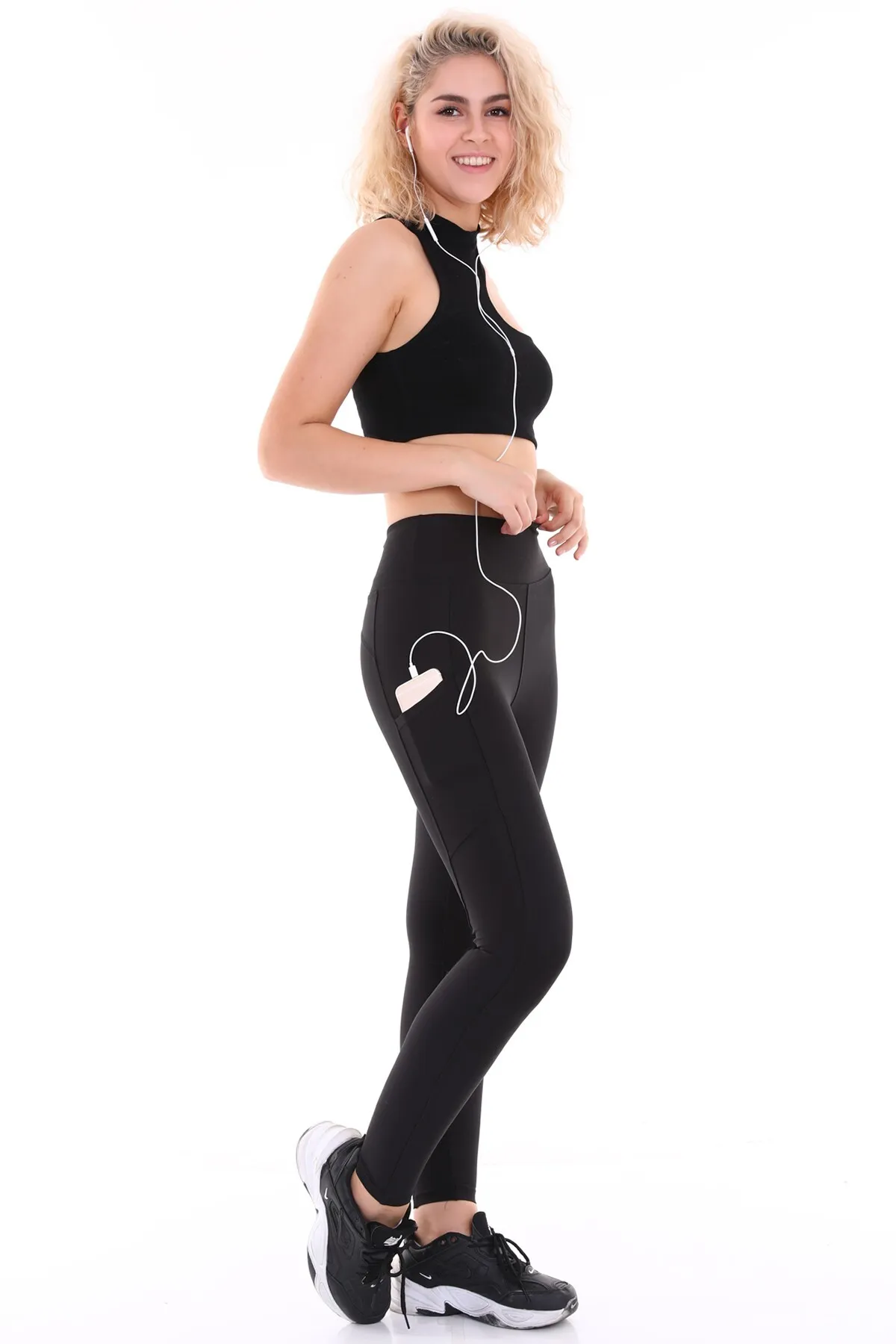 Alışveriş Sokağı  Sport-Leggings - Schwarz - Mittlerer Bund