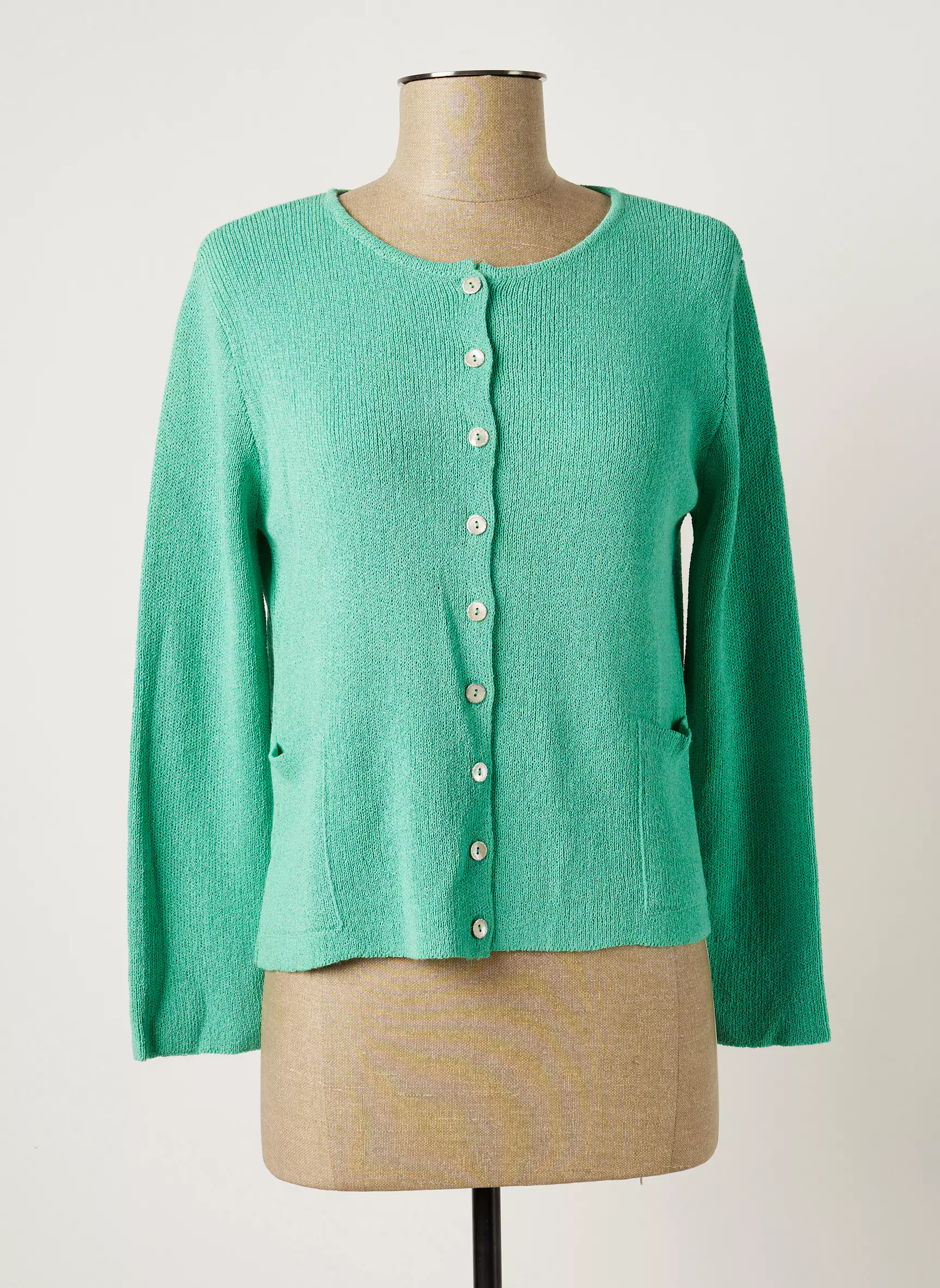 Poles Cardigans Femme couleur vert