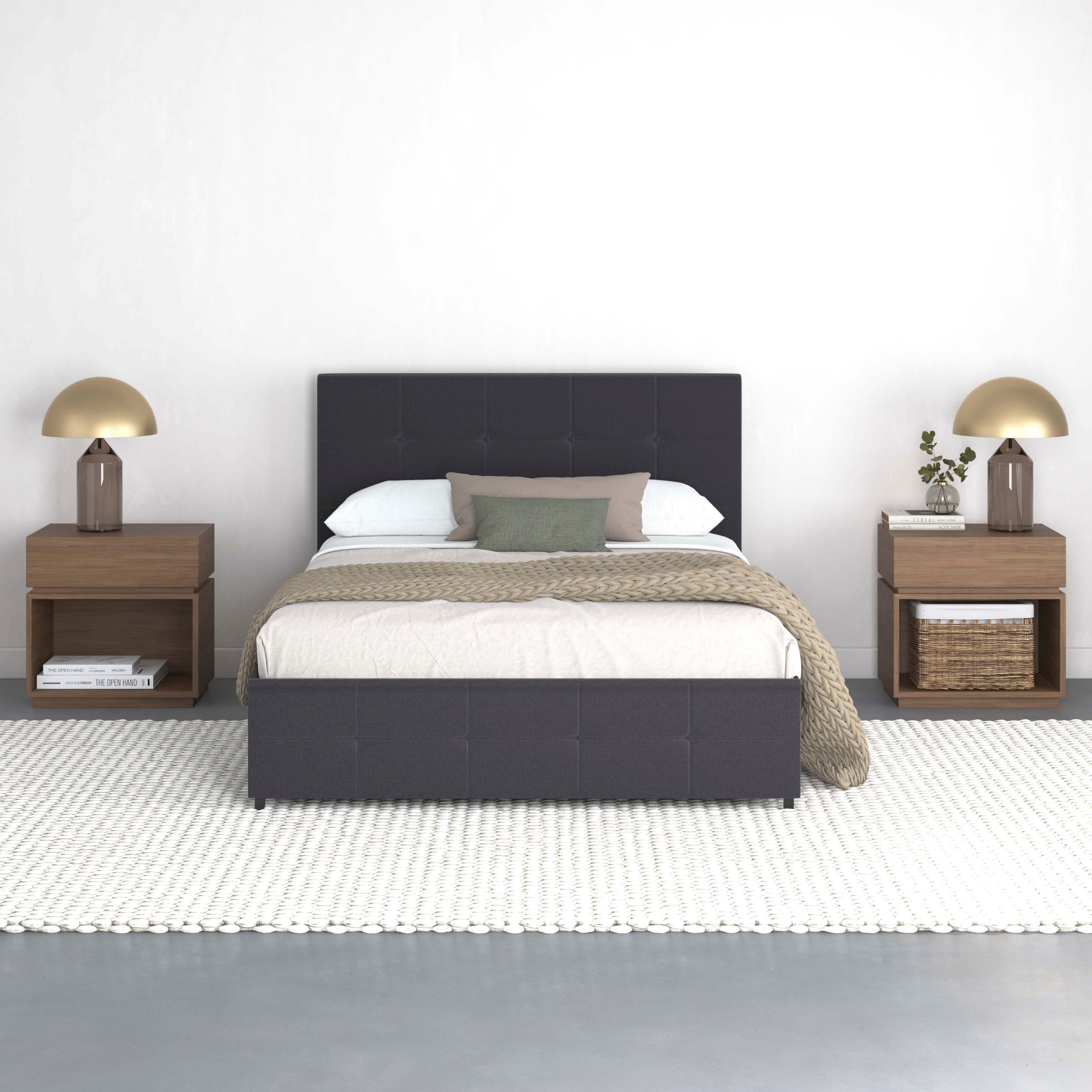 Timbers Stauraumbett Hardwick (1-tlg), mit Knopfheftung, 4 Schubkästen, Liegefläche 140x200 oder 180x200 cm