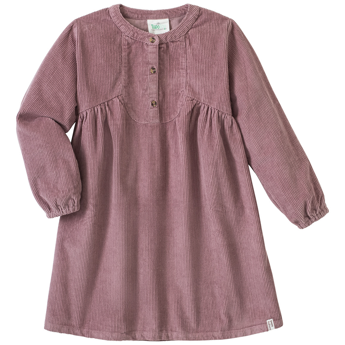 Mädchen Cordkleid mit kurzer Knopfleiste