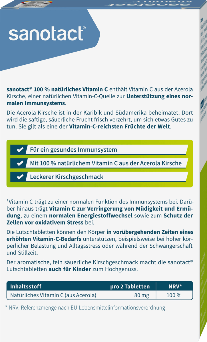 natürliches Vitamin C Lutschtabletten 30 St., 51 g