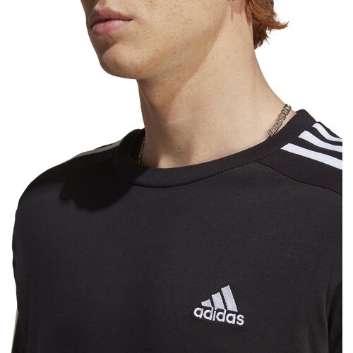 HERREN SHIRT ESSENTIALS SINGLE JERSEY 3-STREIFEN
