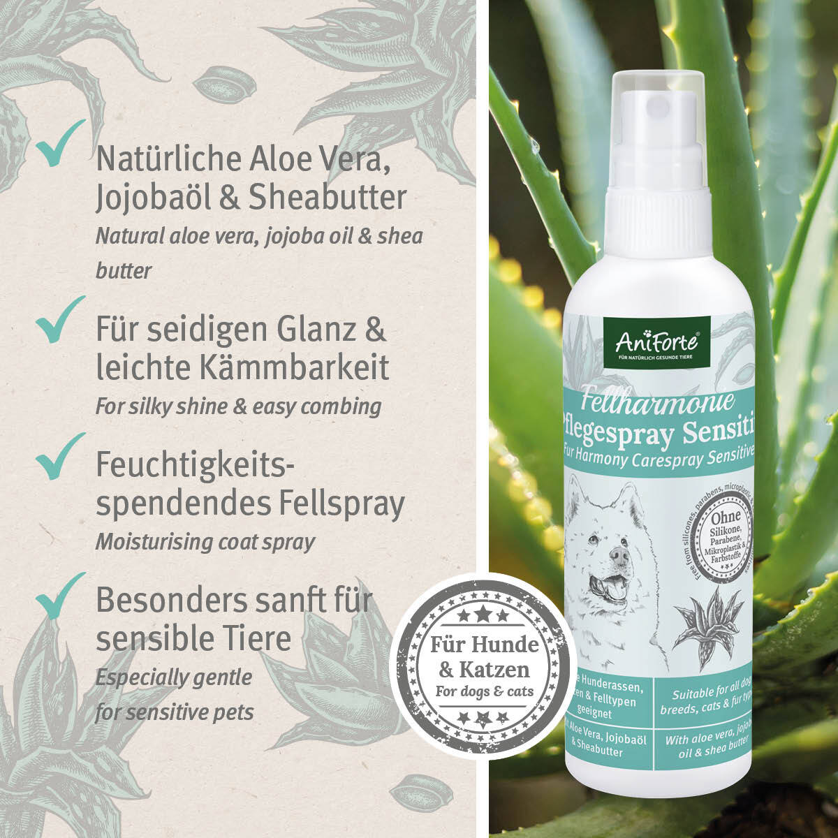 Aniforte Fellpflege Aniforte Pflegespray Sensitiv Fellharmonie 200 ml