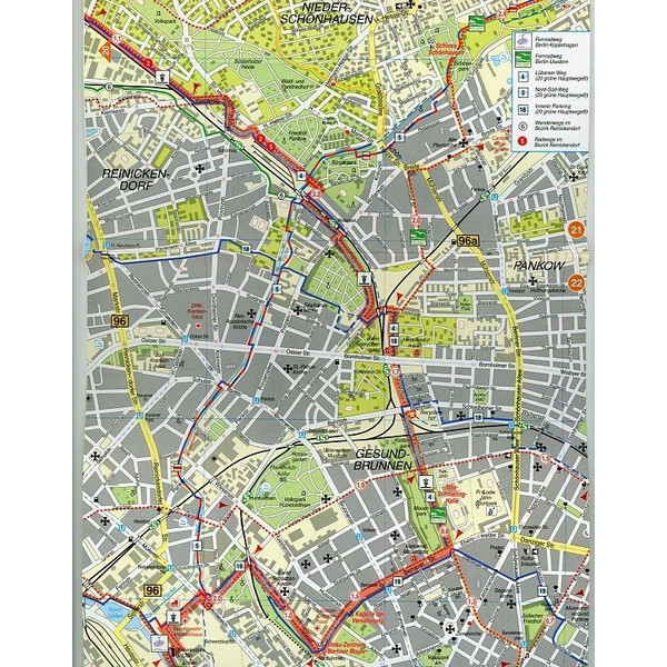 Berliner Mauerweg 1 : 20 000. Radwander- und Wanderkarte - Wanderkarte