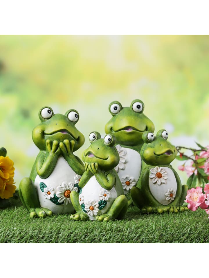 MARELIDA Gartenfigur Frosch Rosie Tierfigur für Beet Gartendeko H: 16cm in grün günstig kaufen onesize