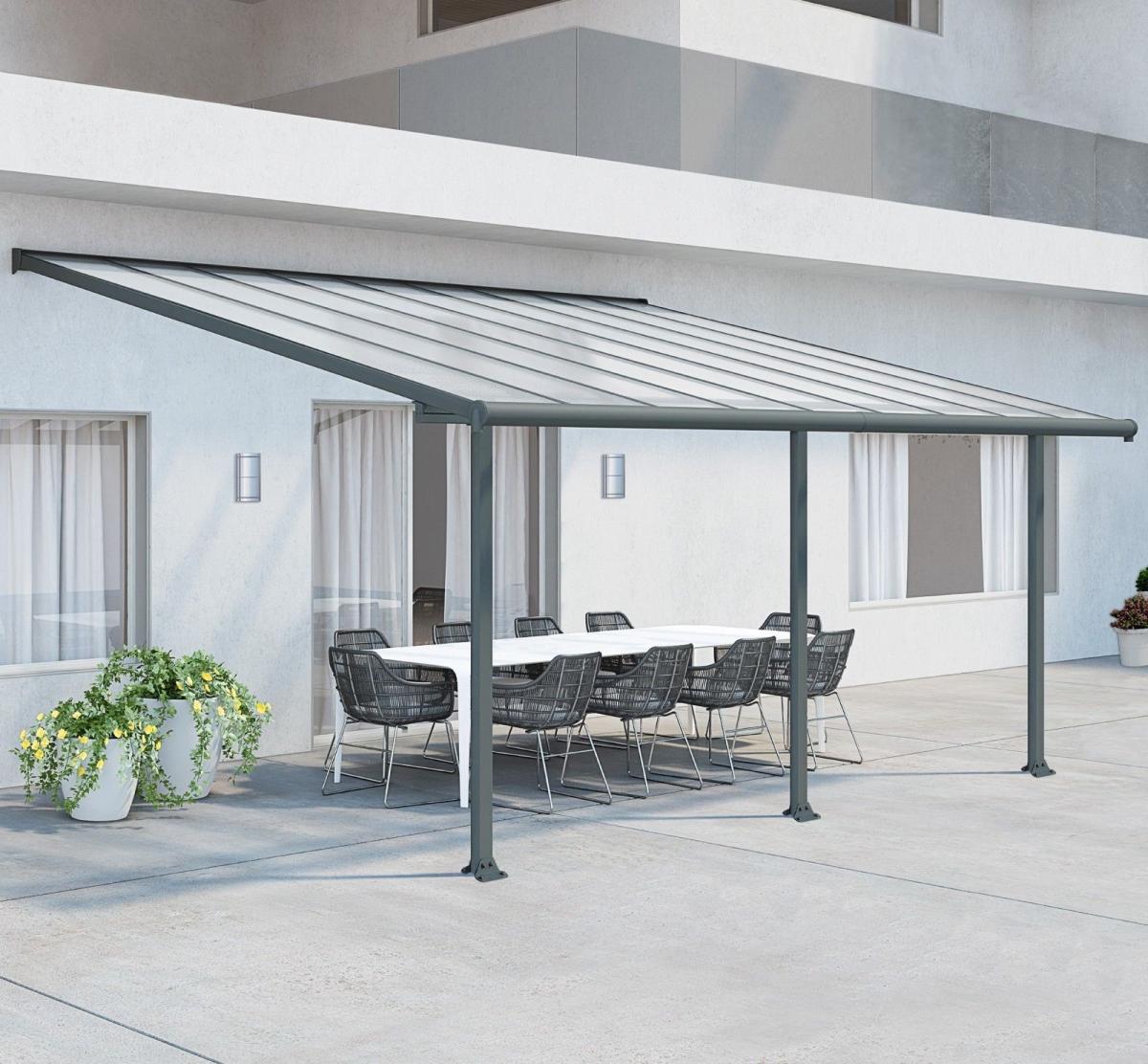 Canopia by Palram Patio Cover Olympia 3X7.3 Grau Terrassenüberdachung
