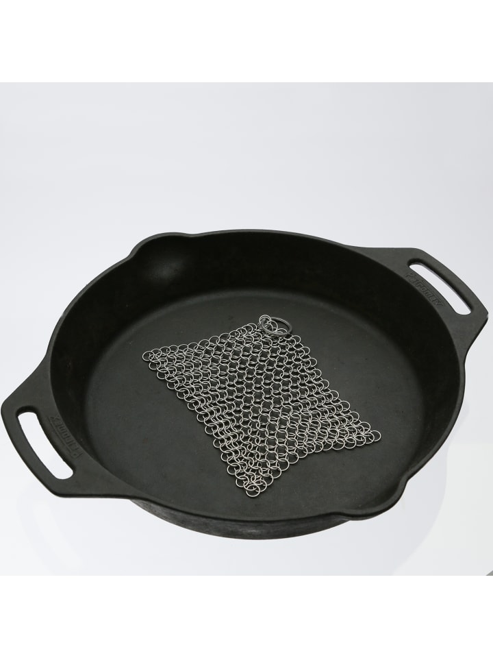 YOUCAMP Ringreiniger für Gusseisen Feuertöpfe Netzreiniger 12,5x12,5cm in silber günstig kaufen onesize
