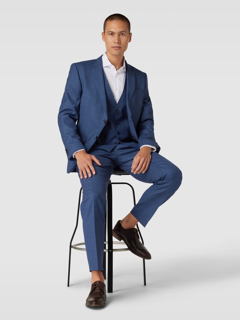 Anzug in melierter Optik Modell 'Huge' in blau