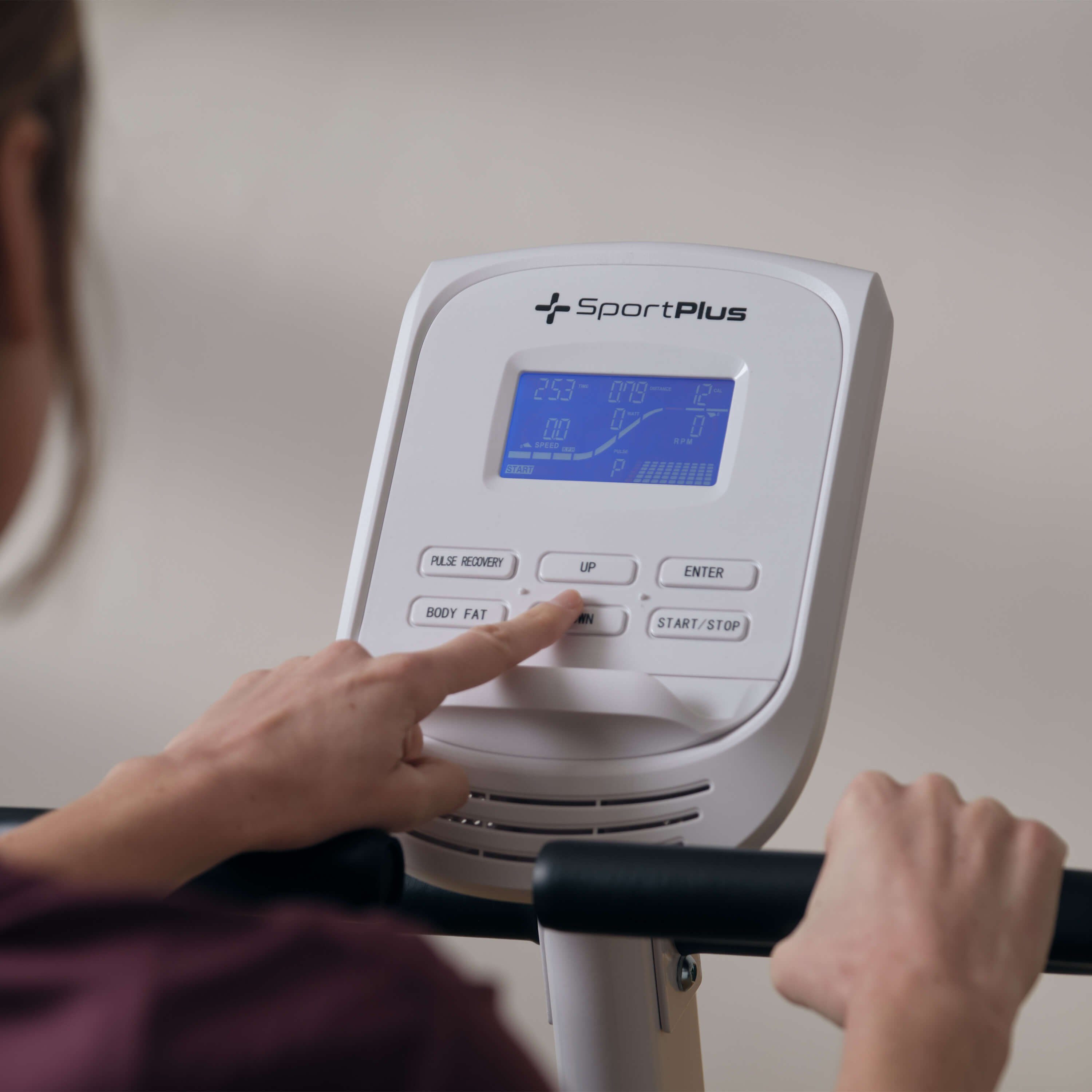 SportPlus Heimtrainer SP-RB-9900-W-iE, Sitzheimtrainer, App-Steuerung, SP-RB-9900-iE