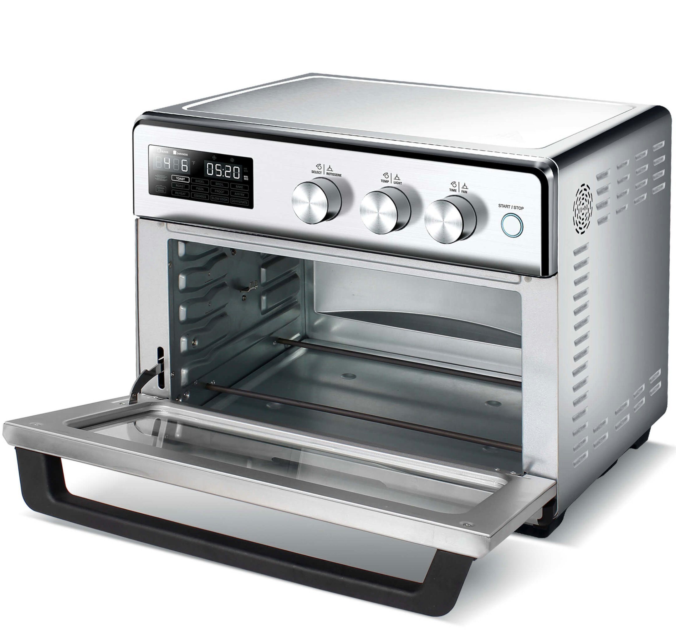 TurboTronic by Z-Line Minibackofen Digitaler Heißluftofen XXL, AF32DRD -32 Liter mit Drehspieß 4in1