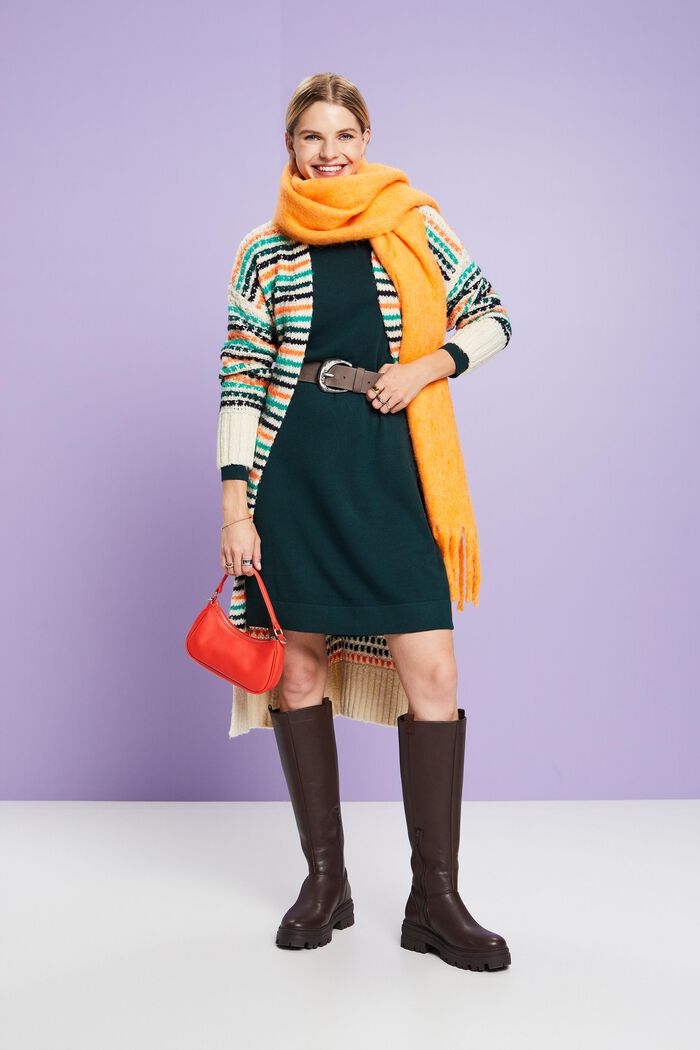 Strick-Minikleid mit Rollkragen