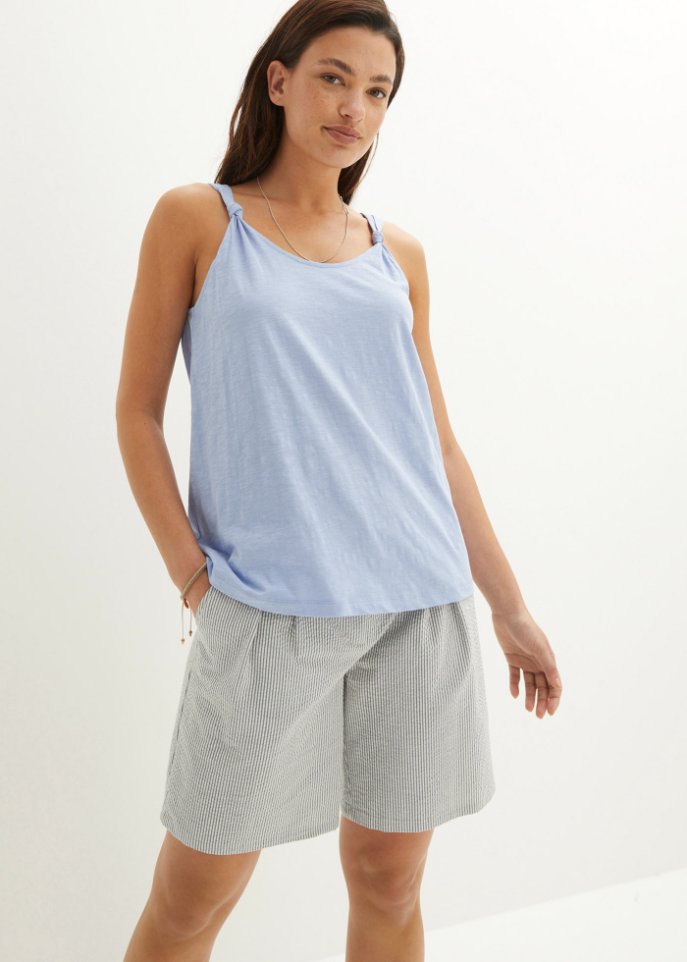 Baumwoll Top mit Knotendetails