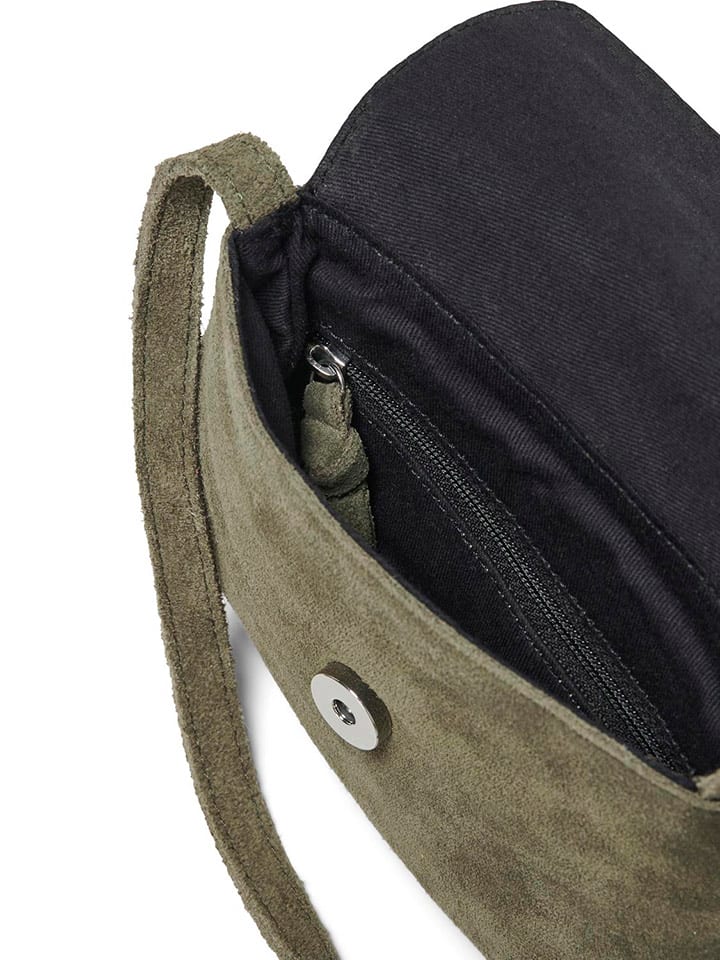 ONLY Leder-Umhängetasche in Khaki - (B)18 x (H)16 cm günstig kaufen onesize