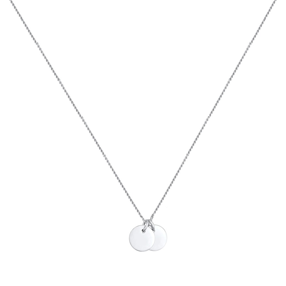 Elli Elli Collier Pendentif femme plaque Geo de base tendance en argent 925 sterling Bijoux