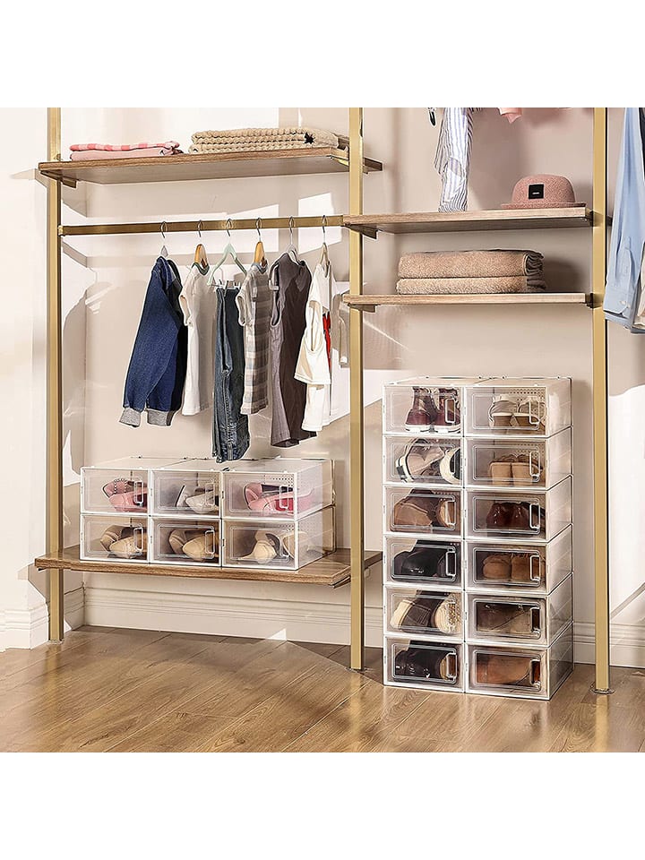 Songmics 18er-Set: Schuhboxen in Transparent - (B)23 x (H)14 x (T)33,3 cm günstig kaufen onesize