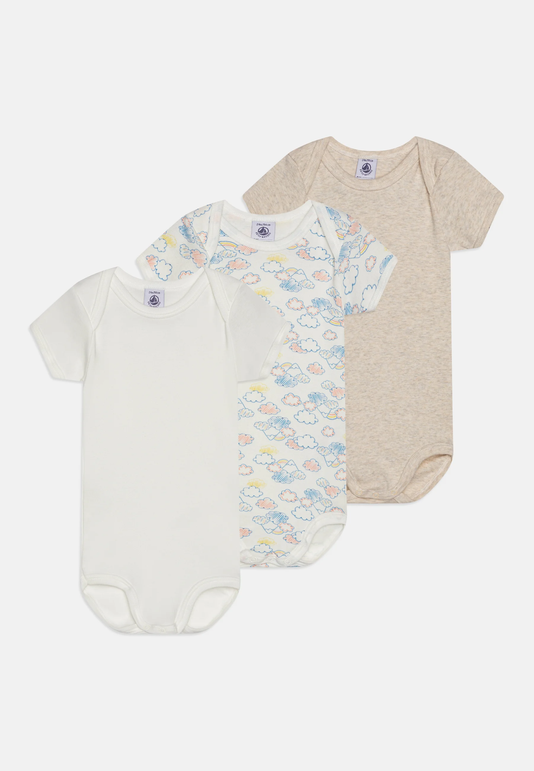 Petit Bateau BABY UNISEX 3 PACK - Body