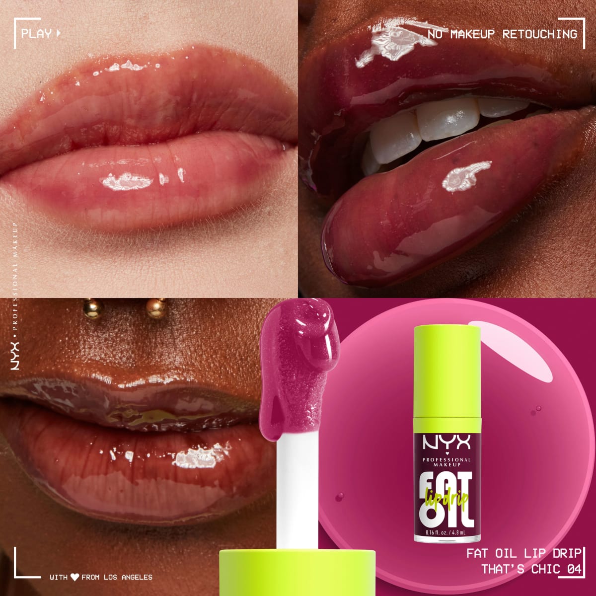 Lipgloss Fat Oil Lip Drip 04 Thats Chic , 4,8 ml