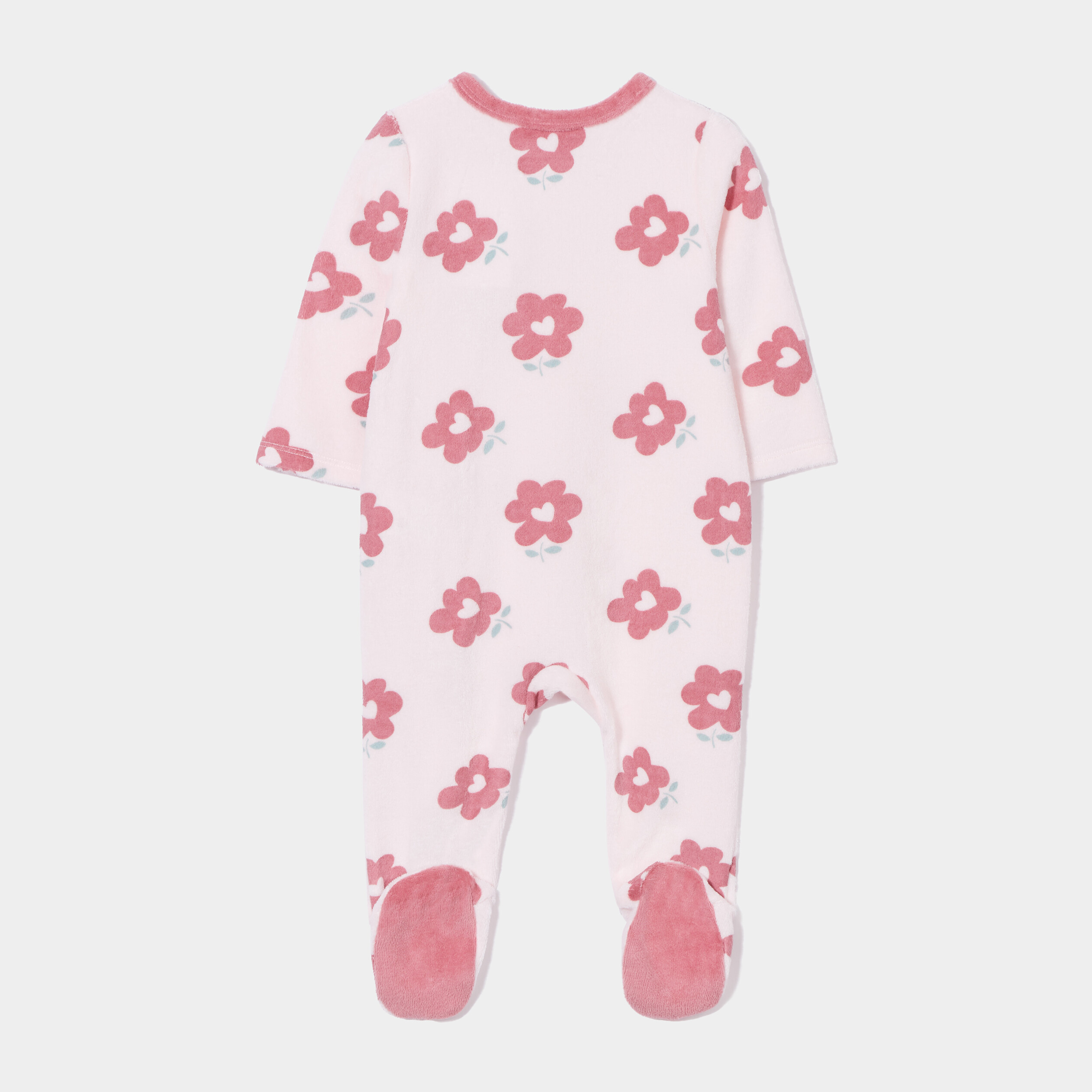 Dors-bien manches longues boutonné rose clair mixte | La Halle