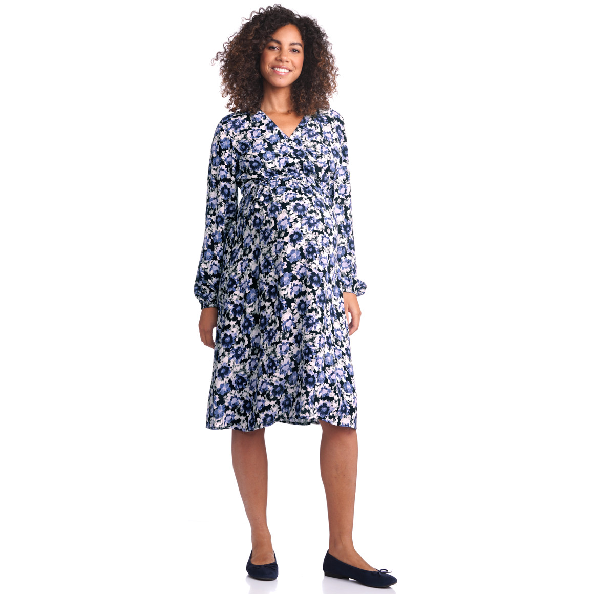 Damen Umstands-Kleid mit floralem Muster