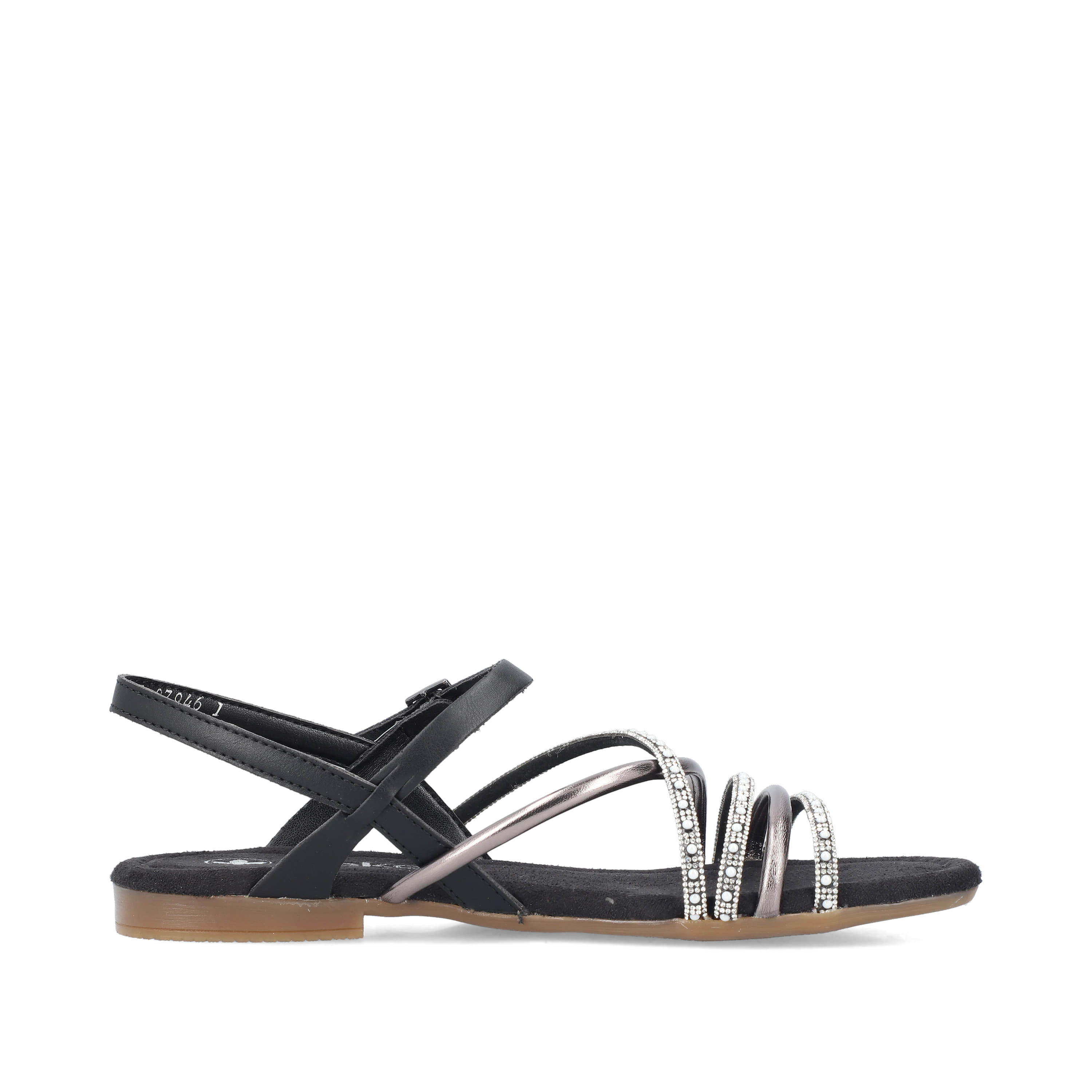 Rieker Damen Riemchensandalen tiefschwarz