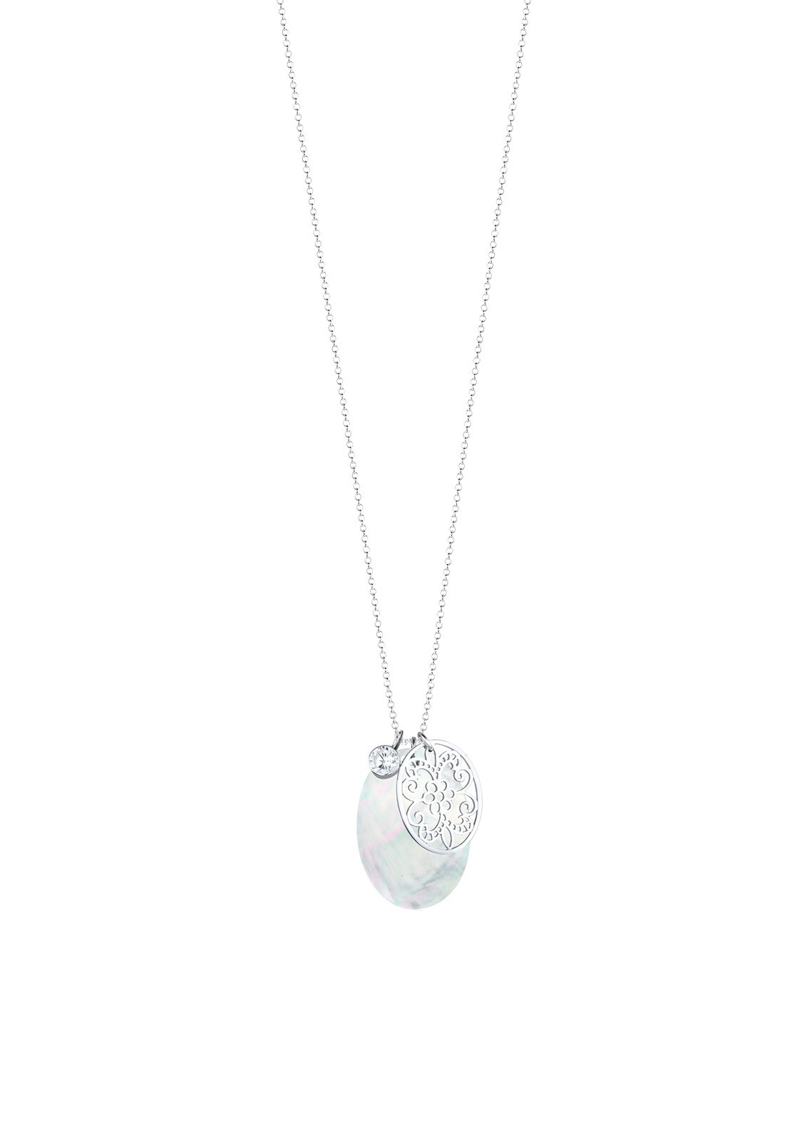 Ornamento da donna Elli in madreperla con zirconi - Argento 925/1000