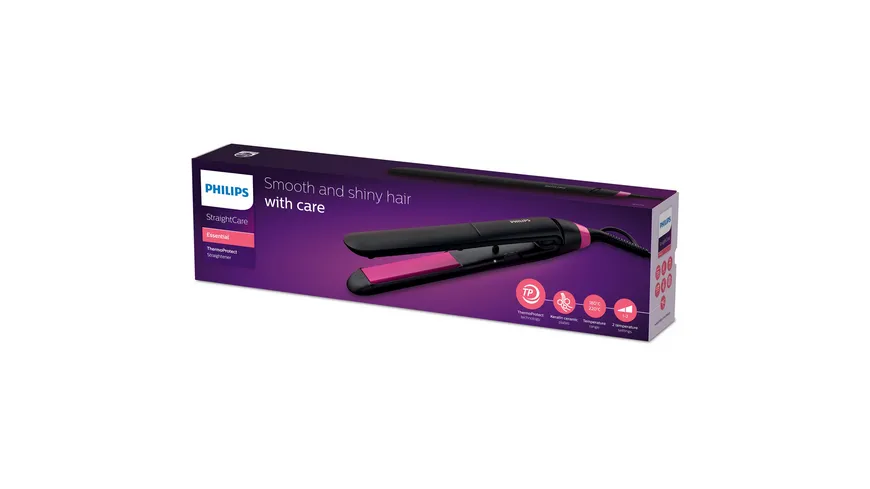 PHILIPS Haarglätter BHS375/00 Schwarz / Pink