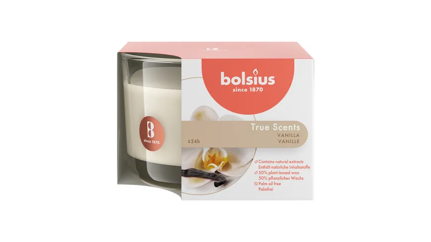 bolsius Duftglas medium True Scents Vanille Vanille