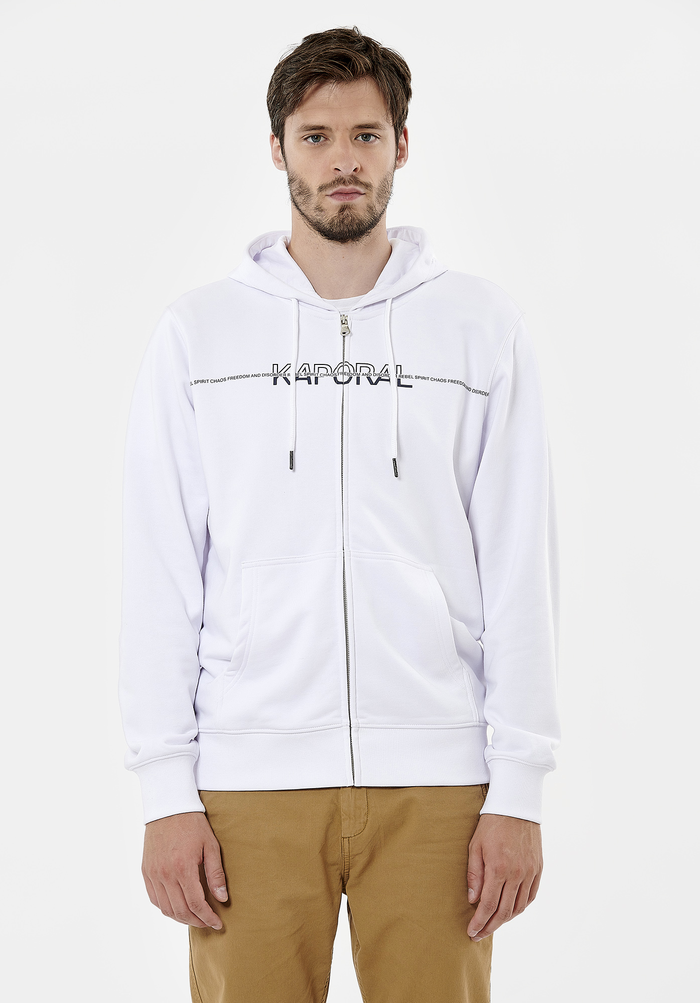 ROLAN  Sweat zippé blanc homme