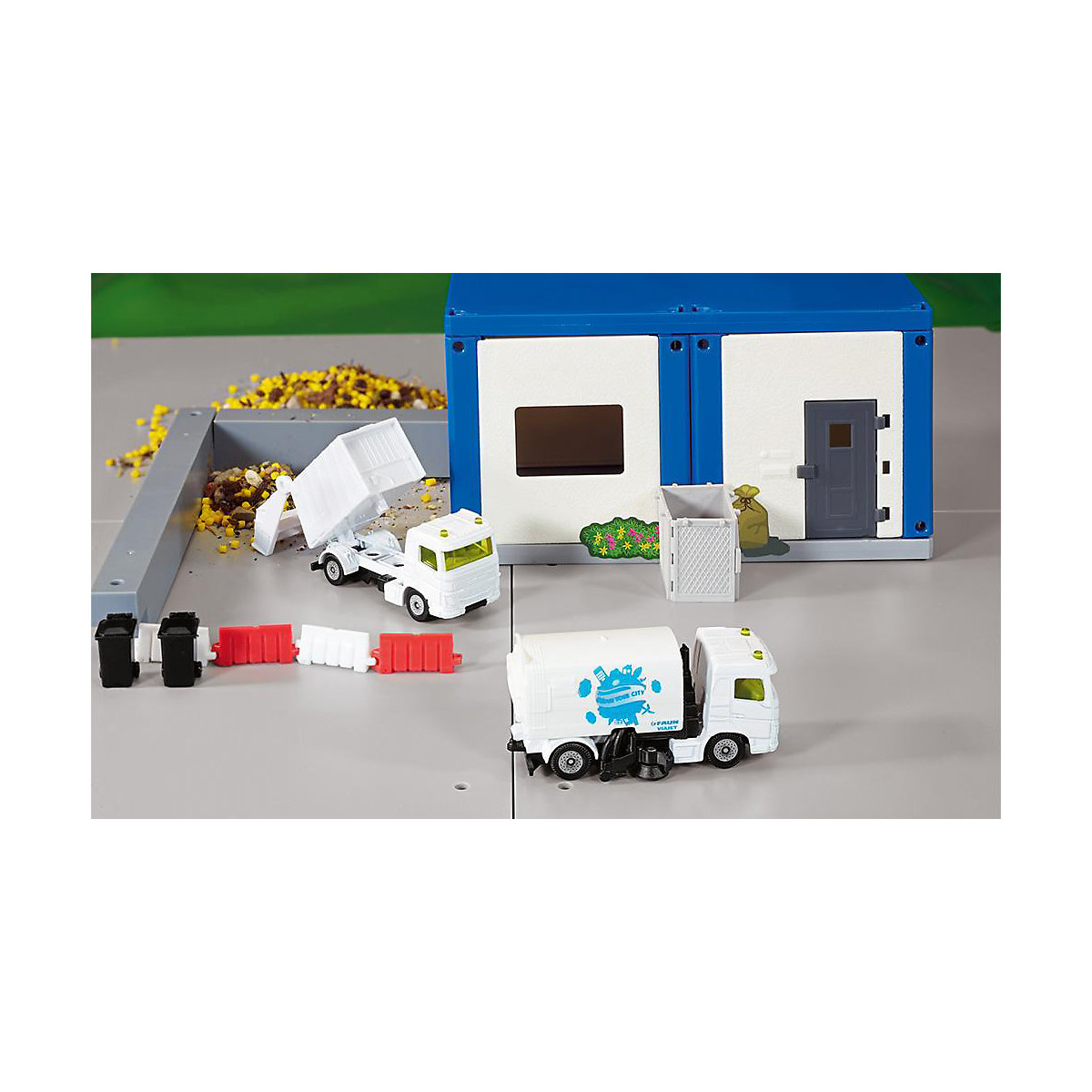 SIKU Super 1687 Kommunal Set Kehrmaschine und Müllwagen