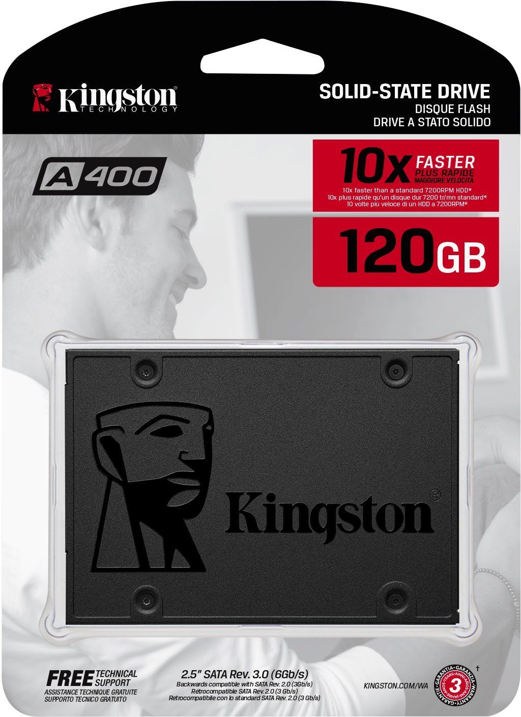 Kingston A400 interne SSD (120 GB) 2,5