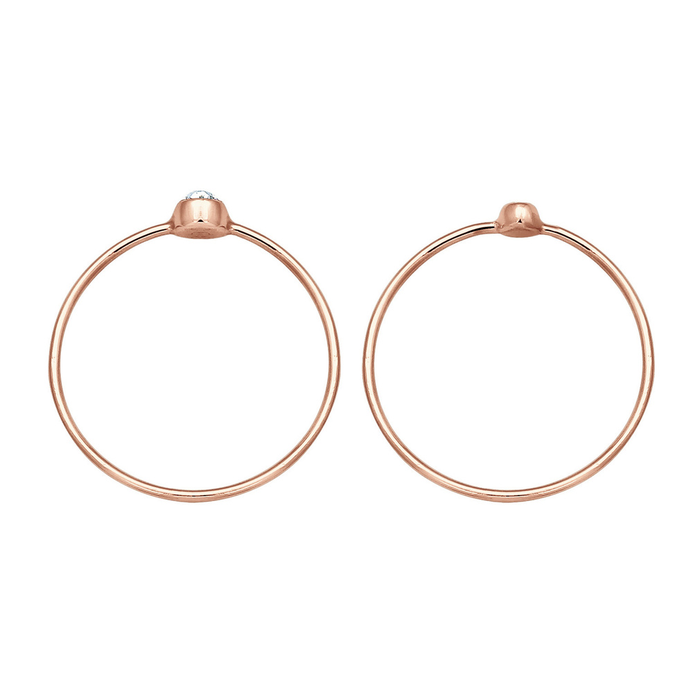 Elli Elli Bague Ensemble pour Femmes Élégant Basique avec Cristaux en Argent Sterling  Bague