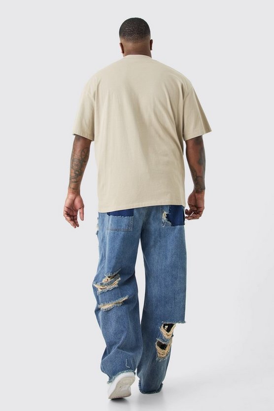 Plus lockere zerrissene Jeans