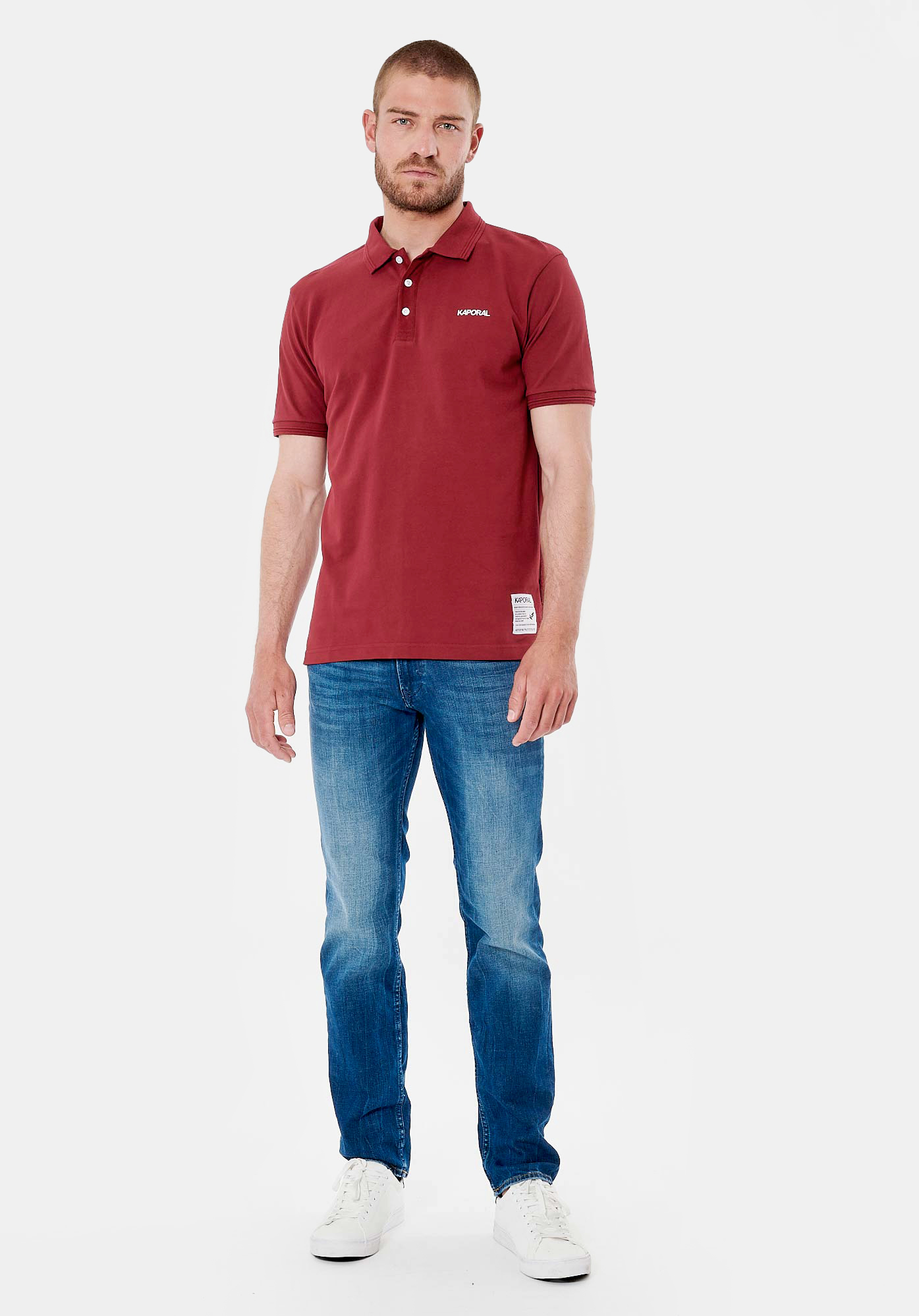 CORTO  Polo bordeaux homme 100% coton bio