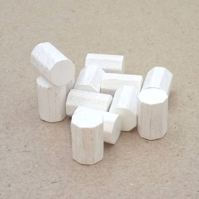 Oktogon 15x10 mm weiß