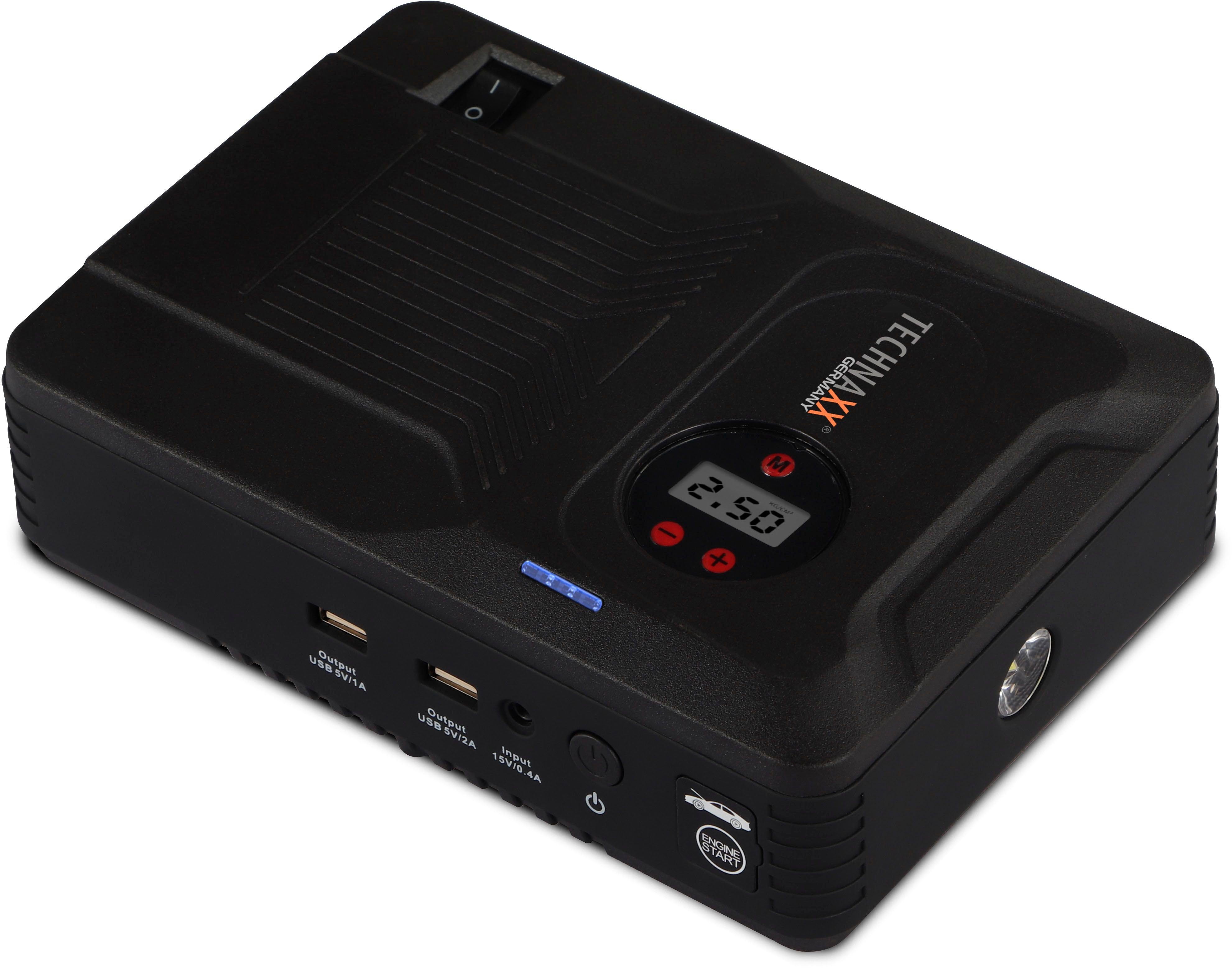Technaxx TX-219 Starthilfegerät 14000 mAh, 4-in-1 Jump Starter, Luftkompressor, Power Bank, LED