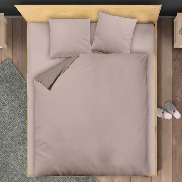 Bettwäsche Luxus Satin, 200 x 220 cm, beige