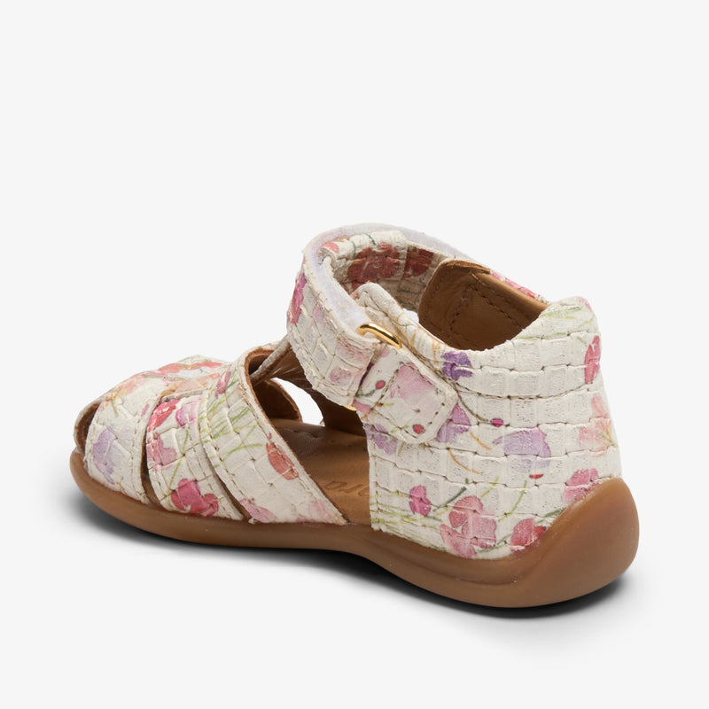carly flower print white - Weiß