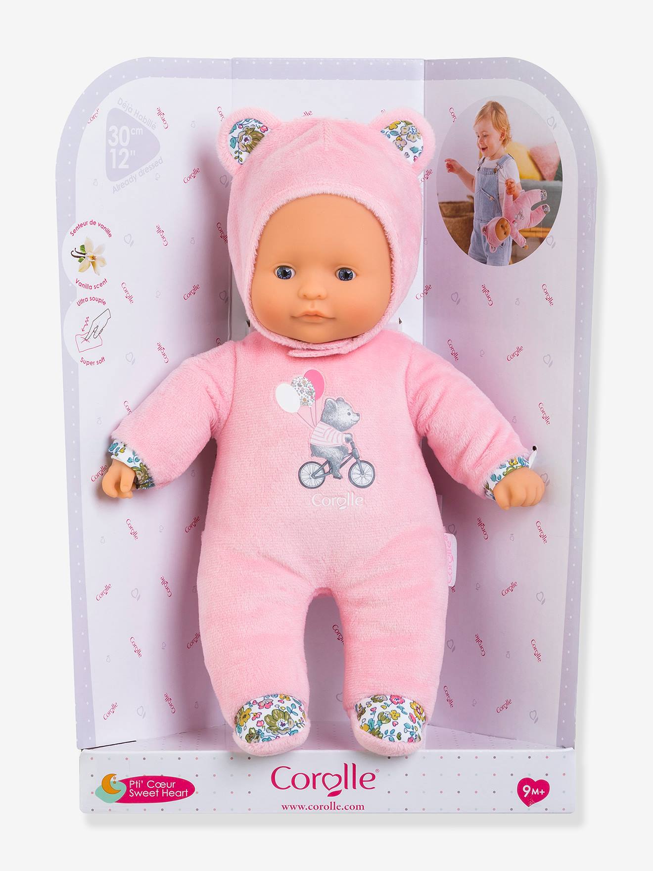 Corolle Babypuppe Pti'cœur ours rose COROLLE - rosa