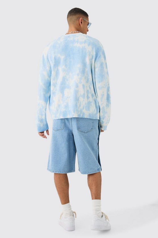 Oversize Cardigan in Hellblau