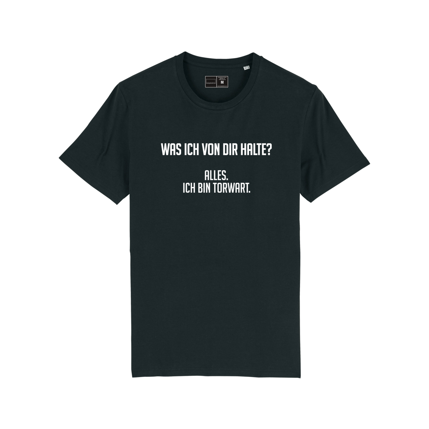 Bolzplatzkind X Keepersport "Ich Bin Torwart" T-Shirt Schwarz
