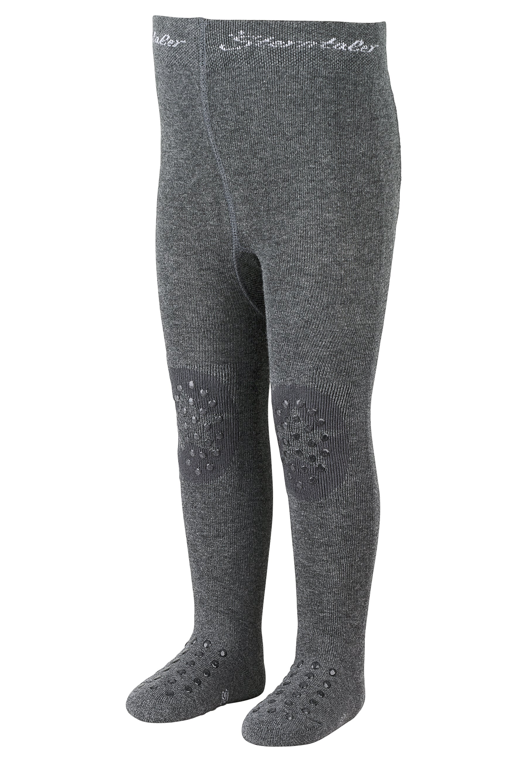Krabbelstrumpfhose uni mit Anti-Rutsch-Noppen